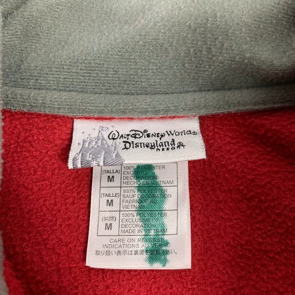 3/$25 Disneyland Mickey Mouse Fleece Pullover - Red, Size M - Picture 10 of 11